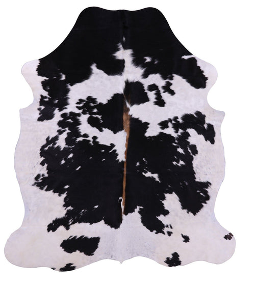 Black & White Natural Cowhide Rug - Large 6'4