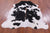Black & White Natural Cowhide Rug - Large 6'4"H x 5'7"W
