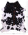 Black & White Natural Cowhide Rug - X-Large 7'0"H x 6'0"W