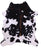 Black & White Natural Cowhide Rug - X-Large 7'0"H x 6'0"W