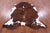 Brown & White Natural Cowhide Rug - Large 6'11"H x 6'0"W