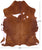 Brown & White Natural Cowhide Rug - Large 6'6"H x 5'6"W