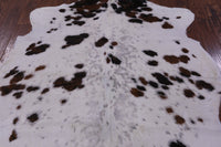 Thumbnail for Salt & Pepper Natural Brown Cowhide Rug - X-Large 7'0