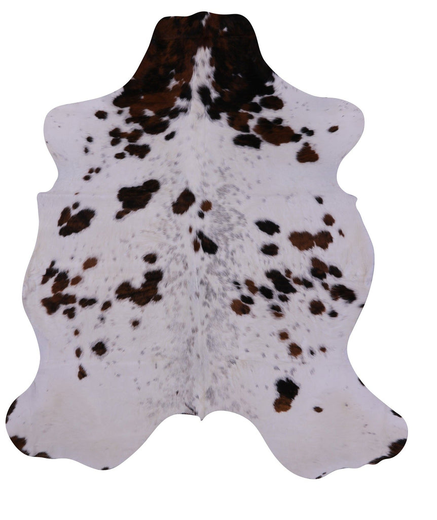 Salt & Pepper Natural Brown Cowhide Rug - X-Large 7'0"H x 6'0"W