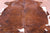 Brown & White Natural Cowhide Rug - Large 6'4"H x 6'5"W