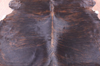 Thumbnail for Dark Brindle Natural Cowhide Rug - Large 6'5