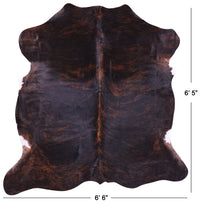 Thumbnail for Dark Brindle Natural Cowhide Rug - Large 6'5