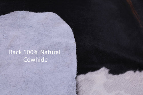 Black & White Natural Cowhide Rug - Large 6'9