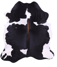 Thumbnail for Black & White Natural Cowhide Rug - Large 6'9