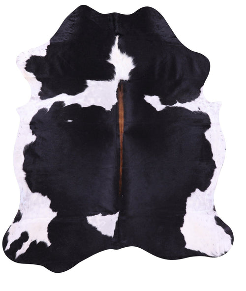 Black & White Natural Cowhide Rug - Large 6'9