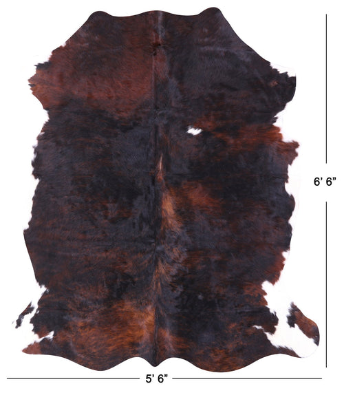Dark Brindle Natural Cowhide Rug - Large 6'6