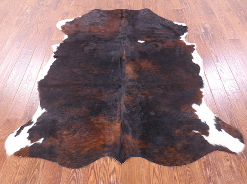 Dark Brindle Natural Cowhide Rug - Large 6'6