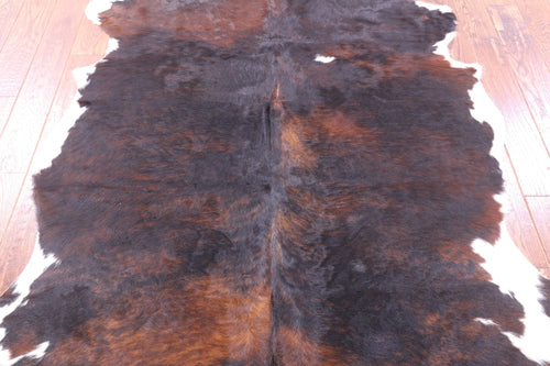 Dark Brindle Natural Cowhide Rug - Large 6'6