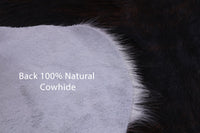 Thumbnail for Dark Brindle Natural Cowhide Rug - Large 6'6