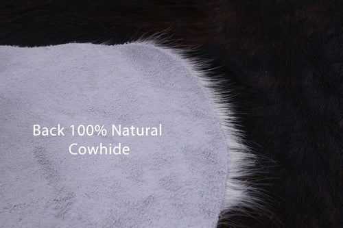 Dark Brindle Natural Cowhide Rug - Large 6'6