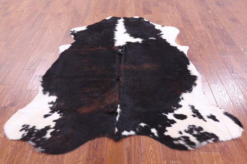 Black & White Natural Cowhide Rug - Large 6'6