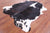 Black & White Natural Cowhide Rug - Large 6'6"H x 5'10"W
