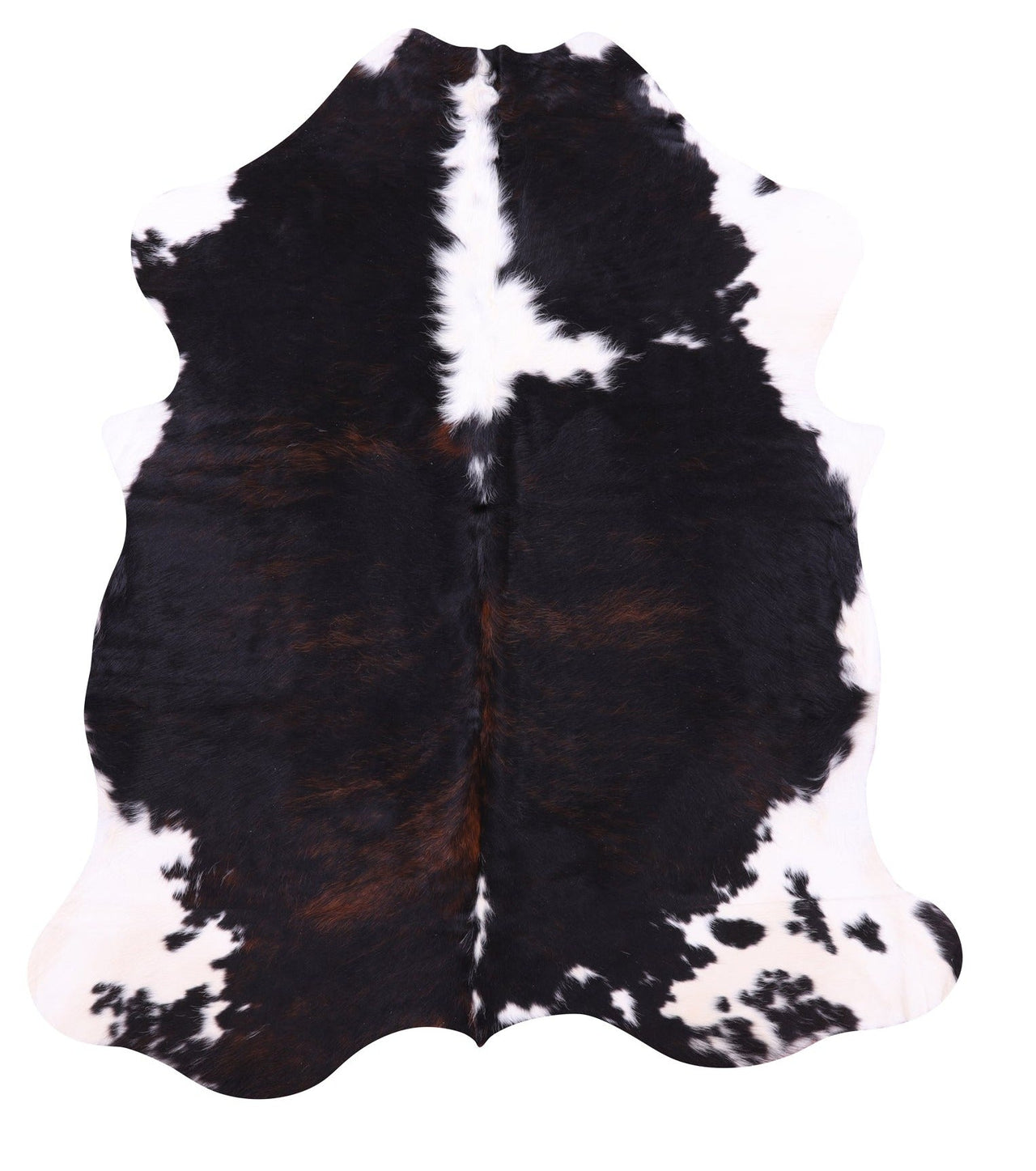 Black & White Natural Cowhide Rug - Large 6'6"H x 5'10"W
