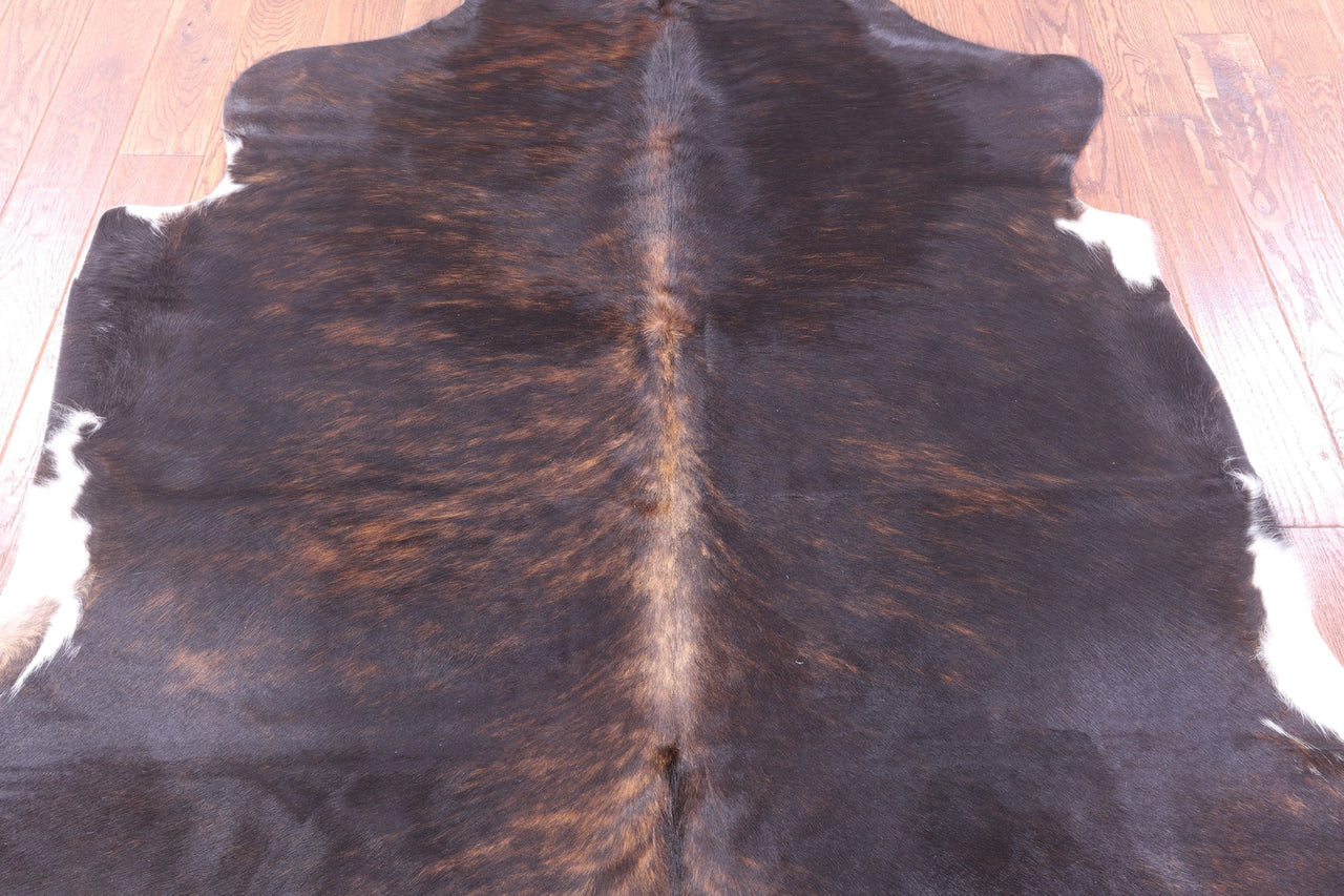 Dark Brindle Natural Cowhide Rug - Medium 6'1"H x 5'9"W