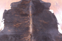 Thumbnail for Dark Brindle Natural Cowhide Rug - Medium 6'1