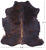 Dark Brindle Natural Cowhide Rug - Medium 6'1"H x 5'9"W