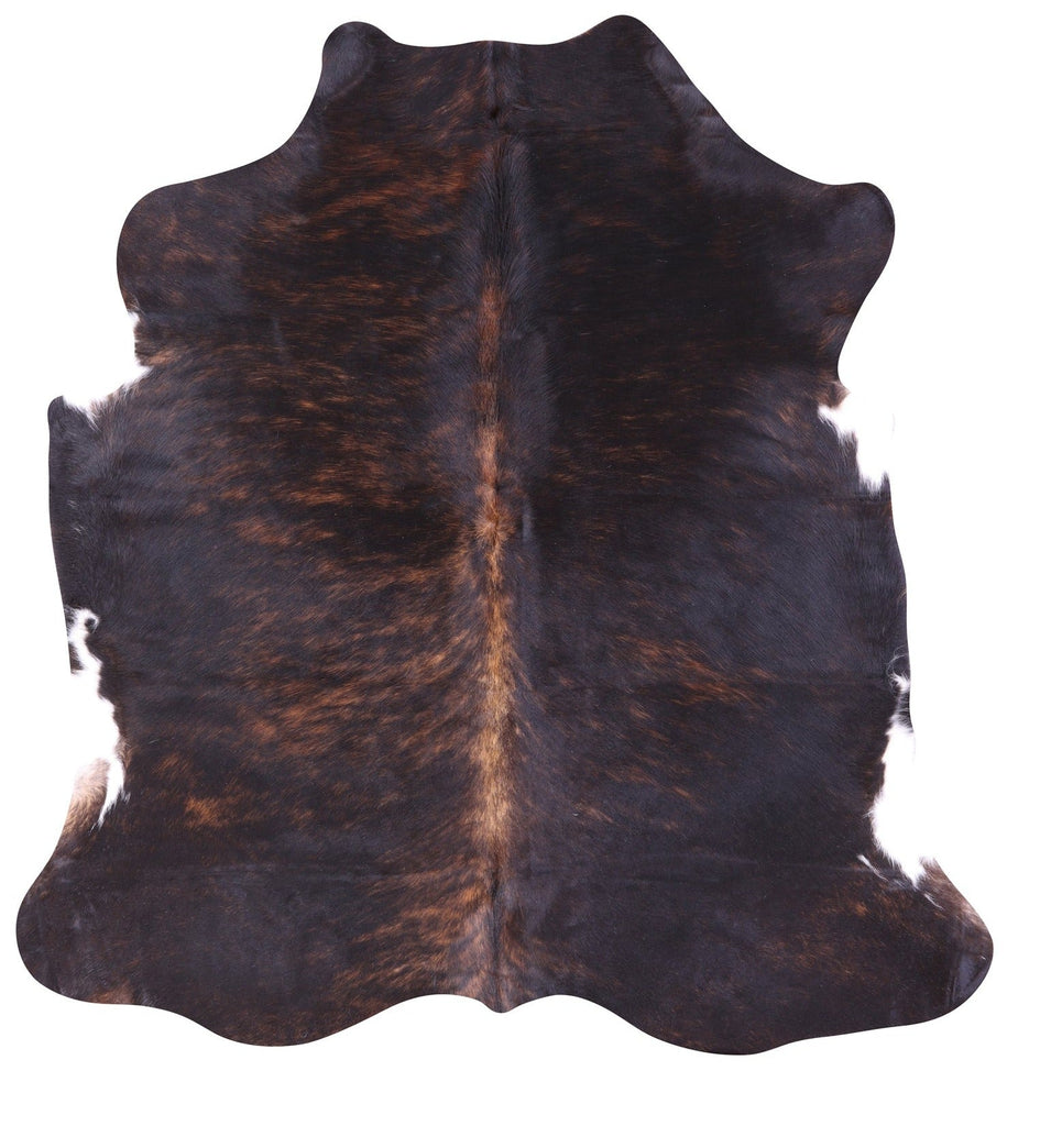 Dark Brindle Natural Cowhide Rug - Medium 6'1"H x 5'9"W