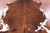 Brown & White Natural Cowhide Rug - Large 6'4"H x 5'10"W
