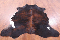 Thumbnail for Dark Brindle Natural Cowhide Rug - Large 6'11