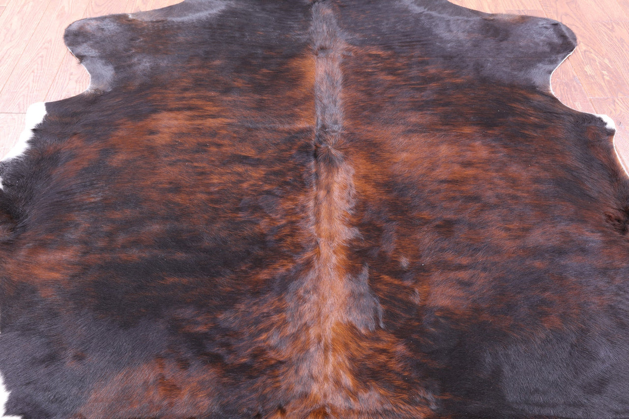 Dark Brindle Natural Cowhide Rug - Large 6'11"H x 6'1"W