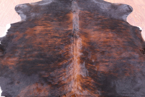 Dark Brindle Natural Cowhide Rug - Large 6'11