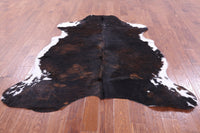 Thumbnail for Dark Brindle Natural Cowhide Rug - Large 6'7