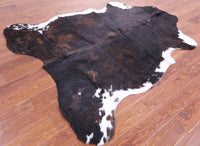 Thumbnail for Dark Brindle Natural Cowhide Rug - Large 6'7
