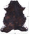 Dark Brindle Natural Cowhide Rug - Large 6'7"H x 5'9"W
