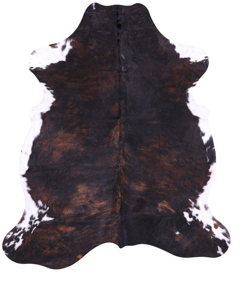 Dark Brindle Natural Cowhide Rug - Large 6'7