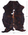 Dark Brindle Natural Cowhide Rug - Medium 6'4"H x 5'3"W