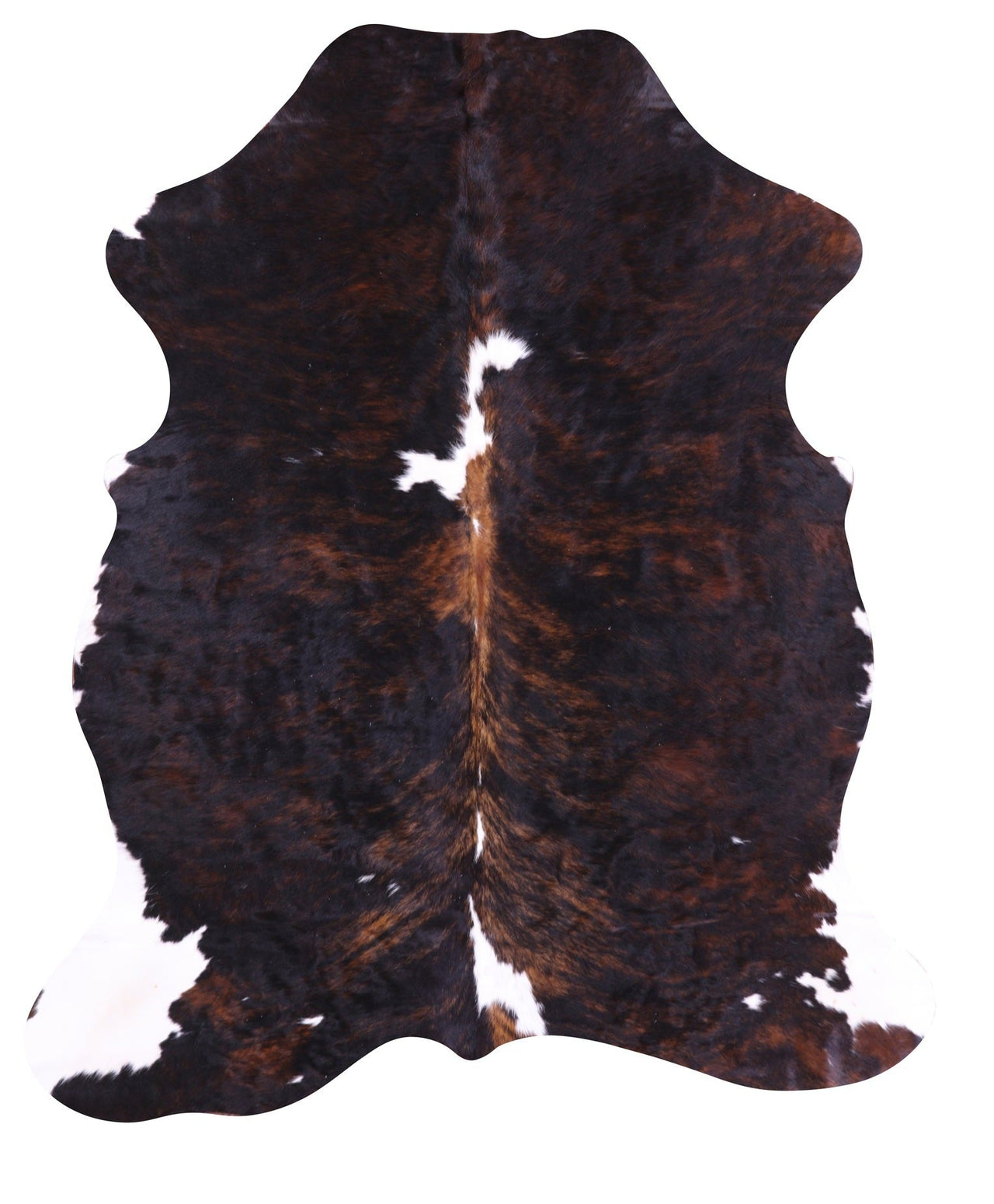 Dark Brindle Natural Cowhide Rug - Medium 6'4"H x 5'3"W