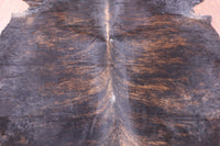 Thumbnail for Dark Brindle Natural Cowhide Rug - X-Large 7'10