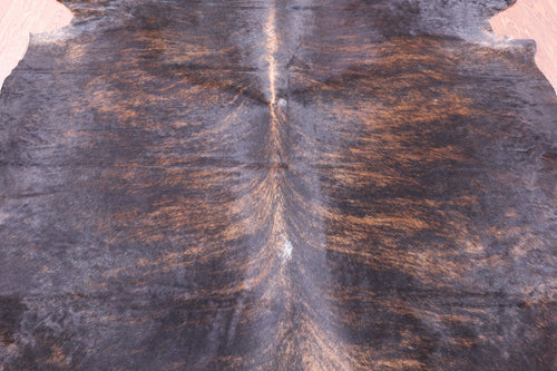 Dark Brindle Natural Cowhide Rug - X-Large 7'10