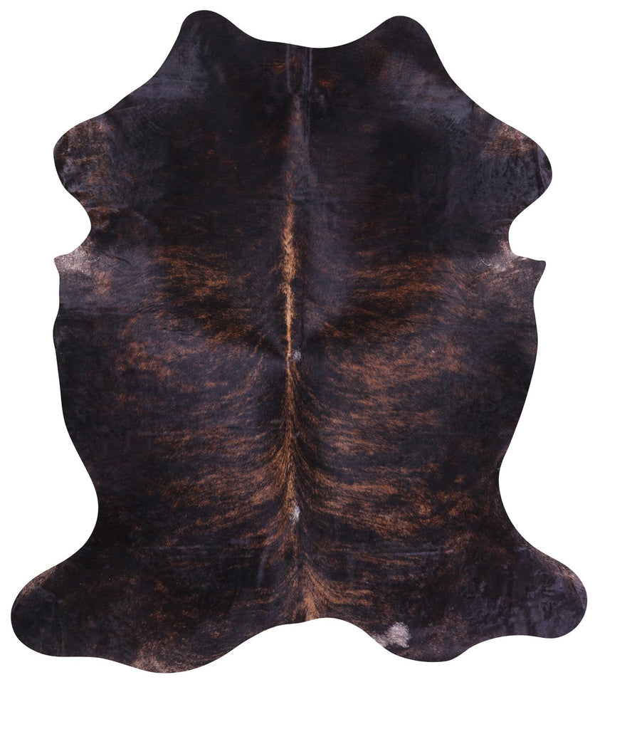 Dark Brindle Natural Cowhide Rug - X-Large 7'10"H x 7'0"W