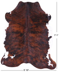 Thumbnail for Brindle Natural Cowhide Rug - X-Large 7'1