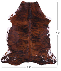 Thumbnail for Brindle Natural Cowhide Rug - X-Large 7'0