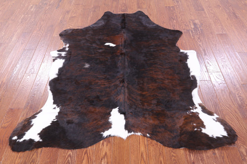 Dark Brindle Natural Cowhide Rug - Medium 6'2