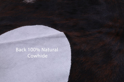 Dark Brindle Natural Cowhide Rug - Medium 6'2