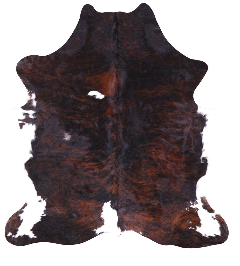 Dark Brindle Natural Cowhide Rug - Medium 6'2"H x 5'7"W