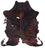 Dark Brindle Natural Cowhide Rug - Medium 6'2"H x 5'7"W