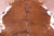 Brown & White Natural Cowhide Rug - Medium 6'1"H x 5'7"W