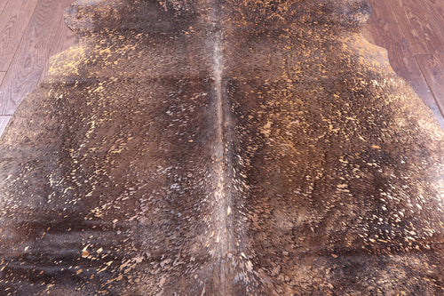Metallic Natural Cowhide Rug - Medium 6'2