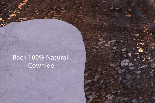 Metallic Natural Cowhide Rug - Medium 6'2