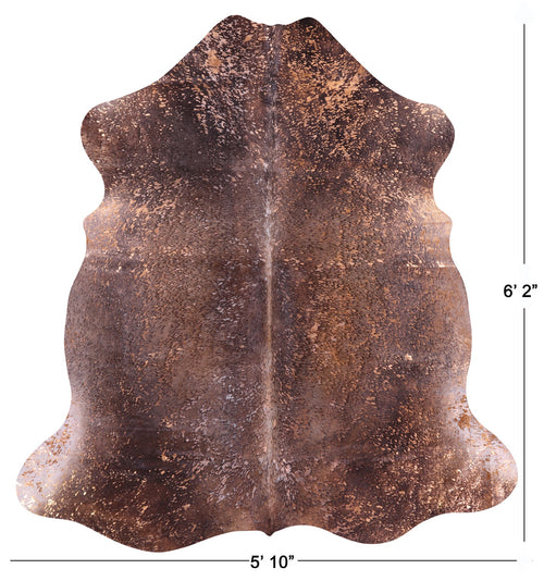 Metallic Natural Cowhide Rug - Medium 6'2