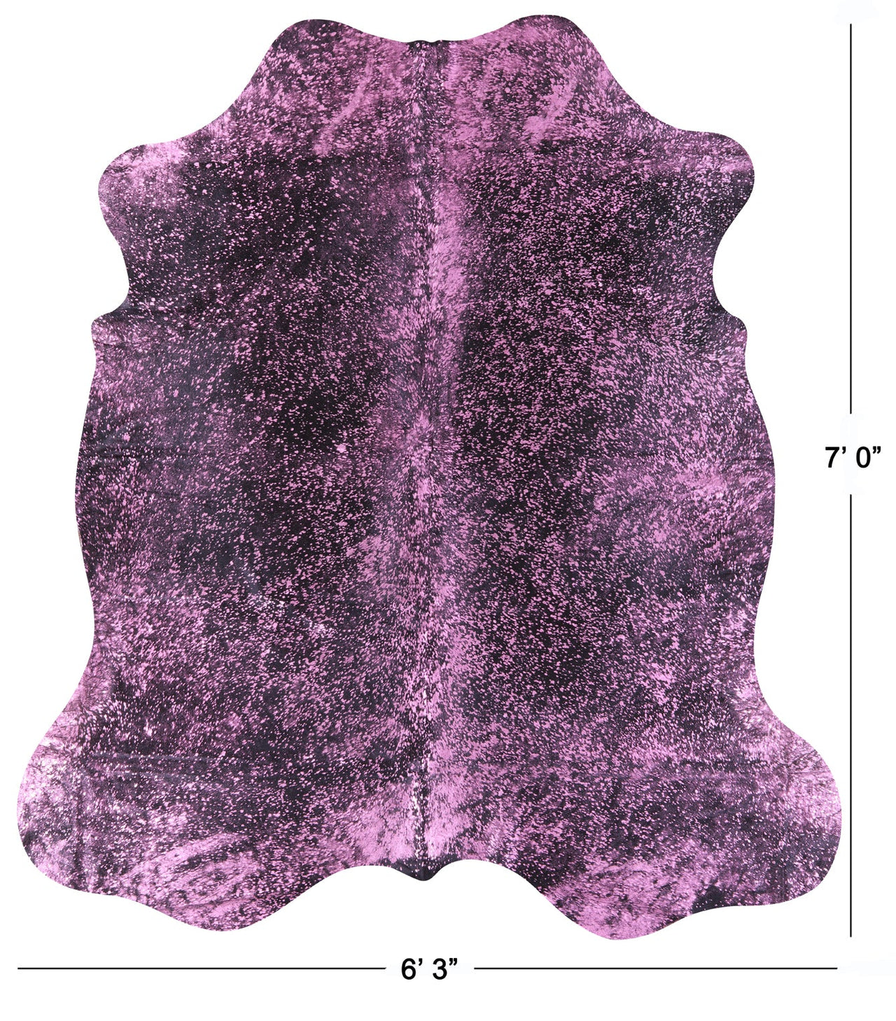 Metallic Natural Cowhide Rug - X-Large 7'0"H x 6'3"W